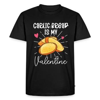 Garlic Garlic Bread Food Gift - Men's Premium Organic T-Shirt - black - Front - Nico (187cm)