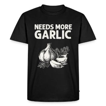 Ail Ail Pain Pain Cadeau alimentaire - T-shirt Premium bio Homme - noir - Devant - Nico (187cm)