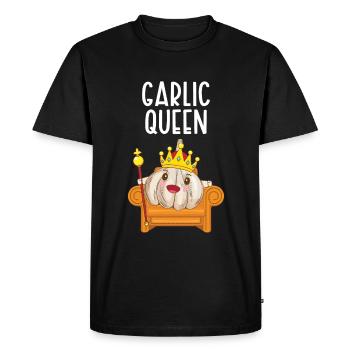 Garlic Garlic Bread Food Gift - Men's Premium Organic T-Shirt - black - Front - Nico (187cm)