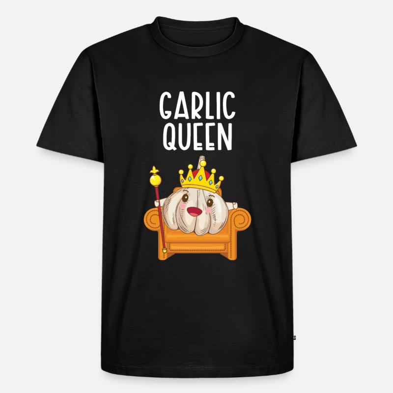 Knoblauch Knoblauchbrot Essen Geschenk - Männer Premium Bio T-Shirt - Schwarz