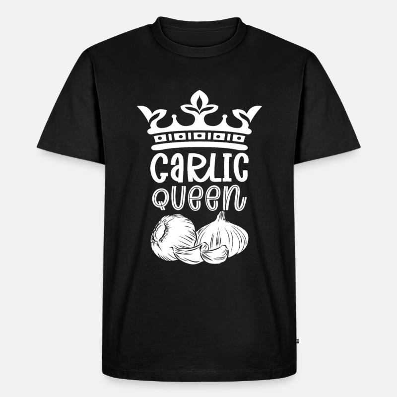Knoblauch Knoblauchbrot Essen Geschenk - Männer Premium Bio T-Shirt - Schwarz