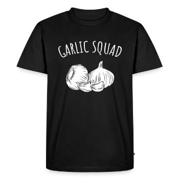 Garlic Garlic Bread Food Gift - Men's Premium Organic T-Shirt - black - Front - Nico (187cm)