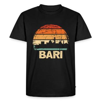 Bari - Men's Premium Organic T-Shirt - black - Front - Nico (187cm)