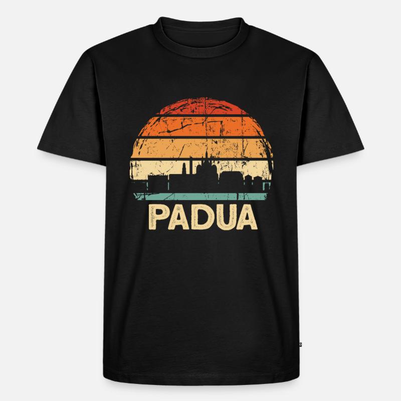 Padua - Männer Premium Bio T-Shirt - Schwarz