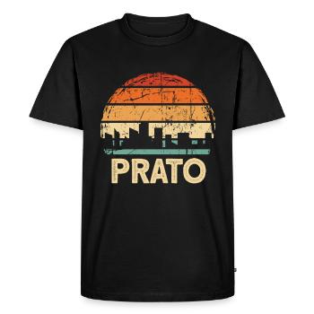 Prato - Men's Premium Organic T-Shirt - black - Front - Nico (187cm)
