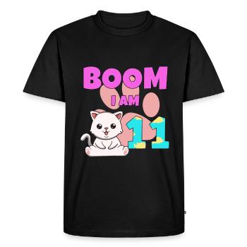 11th birthday - Men's Premium Organic T-Shirt - black - Front - Nico (187cm)