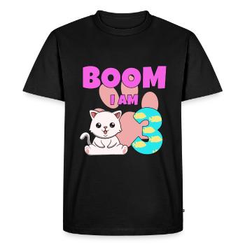 3rd birthday cat - Men's Premium Organic T-Shirt - black - Front - Nico (187cm)