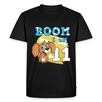 11th birthday dog - Men's Premium Organic T-Shirt - black - Front - Nico (187cm)