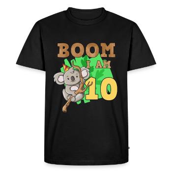 10e anniversaire koala - T-shirt Premium bio Homme - noir - Devant - Nico (187cm)