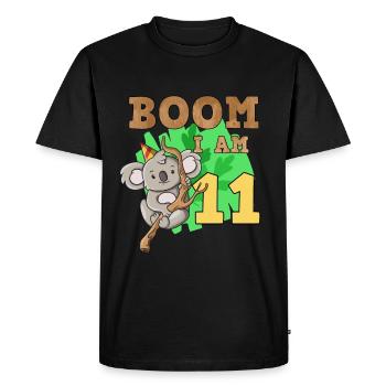 11th birthday koala - Men's Premium Organic T-Shirt - black - Front - Nico (187cm)