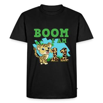 11th birthday leopard - Men's Premium Organic T-Shirt - black - Front - Nico (187cm)