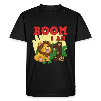 1er anniversaire - T-shirt Premium bio Homme - noir - Devant - Nico (187cm)