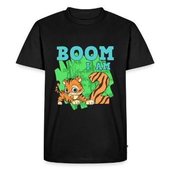 2ème anniversaire - T-shirt Premium bio Homme - noir - Devant - Nico (187cm)