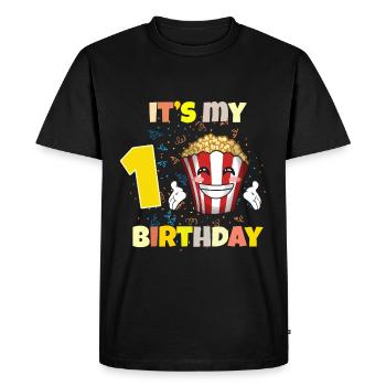 It's my 1st birthday - Men's Premium Organic T-Shirt - black - Front - Nico (187cm)