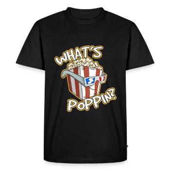 Qu’est-ce que Poppin - T-shirt Premium bio Homme - noir - Devant - Nico (187cm)