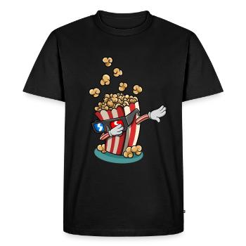 Dab popcorn - Men's Premium Organic T-Shirt - black - Front - Nico (187cm)