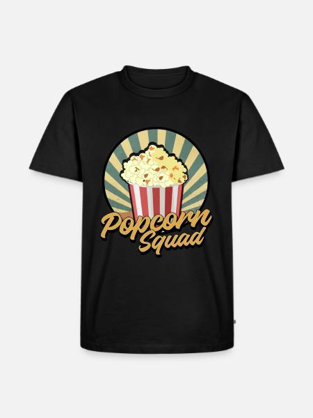 Popcorn Squad - Men's Premium Organic T-Shirt - black