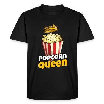 Popcorn Queen - Men's Premium Organic T-Shirt - black - Front - Nico (187cm)