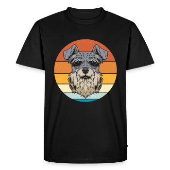 Miniature Schnauzer - T-shirt Premium bio Homme - noir - Devant - Nico (187cm)
