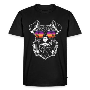 Miniature Schnauzer - T-shirt Premium bio Homme - noir - Devant - Nico (187cm)