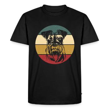 Miniature Schnauzer - T-shirt Premium bio Homme - noir - Devant - Nico (187cm)
