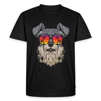 Miniature Schnauzer - T-shirt Premium bio Homme - noir - Devant - Nico (187cm)
