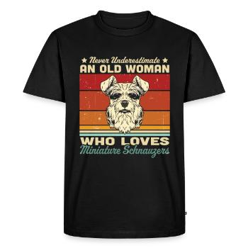 Miniature Schnauzer - T-shirt Premium bio Homme - noir - Devant - Nico (187cm)