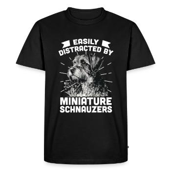 Miniature Schnauzer - T-shirt Premium bio Homme - noir - Devant - Nico (187cm)