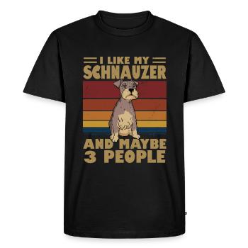 Miniature Schnauzer - T-shirt Premium bio Homme - noir - Devant - Nico (187cm)