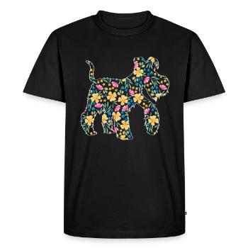 Miniature Schnauzer - T-shirt Premium bio Homme - noir - Devant - Nico (187cm)