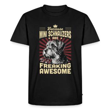 Miniature Schnauzer - T-shirt Premium bio Homme - noir - Devant - Nico (187cm)