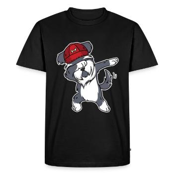 Miniature Schnauzer - T-shirt Premium bio Homme - noir - Devant - Nico (187cm)