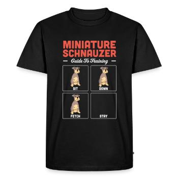 Miniature Schnauzer - T-shirt Premium bio Homme - noir - Devant - Nico (187cm)