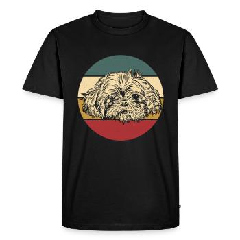 Shih Tzu - T-shirt Premium bio Homme - noir - Devant - Nico (187cm)