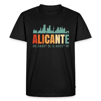 Alicante - T-shirt Premium bio Homme - noir - Devant - Nico (187cm)