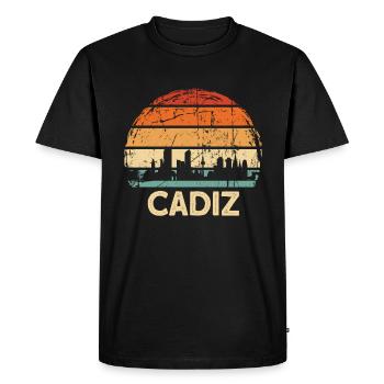 Cadix - T-shirt Premium bio Homme - noir - Devant - Nico (187cm)