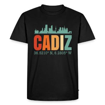Cadix - T-shirt Premium bio Homme - noir - Devant - Nico (187cm)