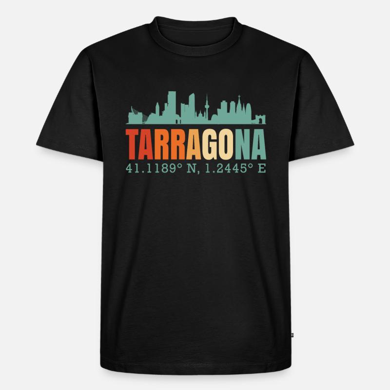 Tarragona - Männer Premium Bio T-Shirt - Schwarz