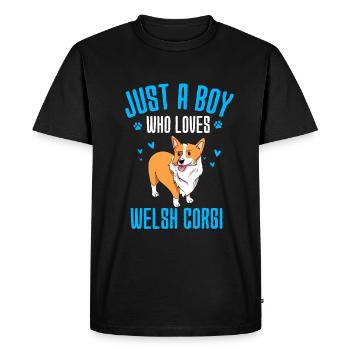 Corgi gallois - T-shirt Premium bio Homme - noir - Devant - Nico (187cm)