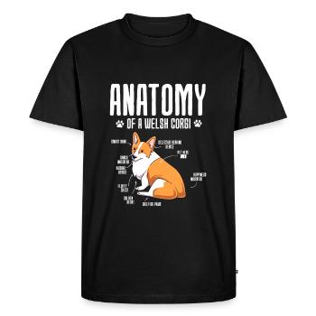 Corgi gallois - T-shirt Premium bio Homme - noir - Devant - Nico (187cm)