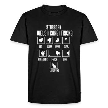 Corgi gallois - T-shirt Premium bio Homme - noir - Devant - Nico (187cm)