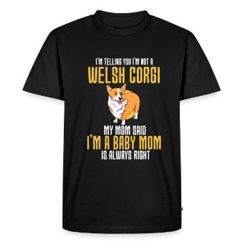 Corgi gallois - T-shirt Premium bio Homme - noir - Devant - Nico (187cm)