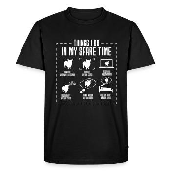 Corgi gallois - T-shirt Premium bio Homme - noir - Devant - Nico (187cm)