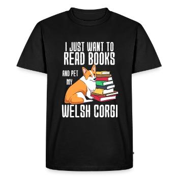 Corgi gallois - T-shirt Premium bio Homme - noir - Devant - Nico (187cm)