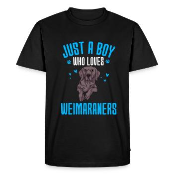 Weimaraner - T-shirt Premium bio Homme - noir - Devant - Nico (187cm)