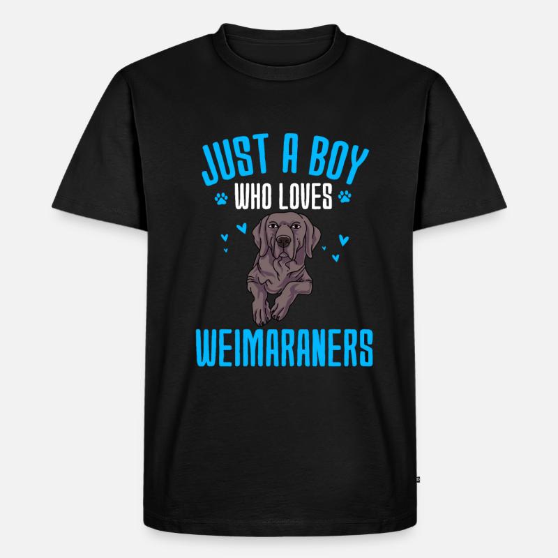 Weimaraner - Männer Premium Bio T-Shirt - Schwarz