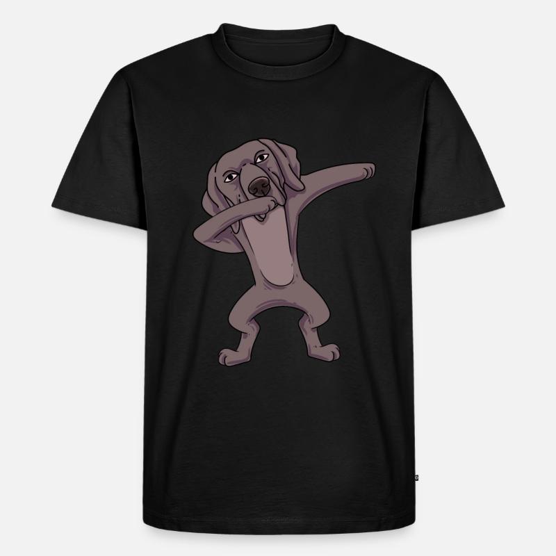 Weimaraner - Männer Premium Bio T-Shirt - Schwarz
