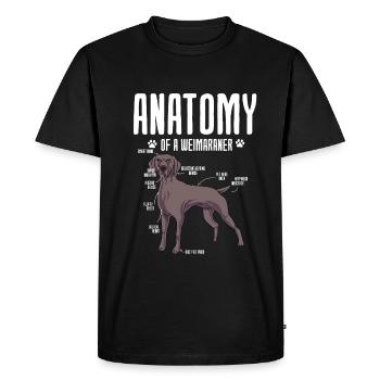 Weimaraner - Männer Premium Bio T-Shirt - Schwarz - Vorne - Nico (187cm)