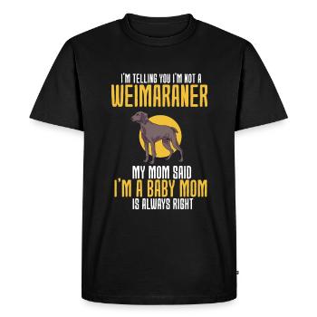 Weimaraner - T-shirt Premium bio Homme - noir - Devant - Nico (187cm)