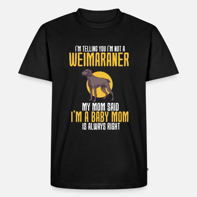 Weimaraner - Männer Premium Bio T-Shirt - Schwarz